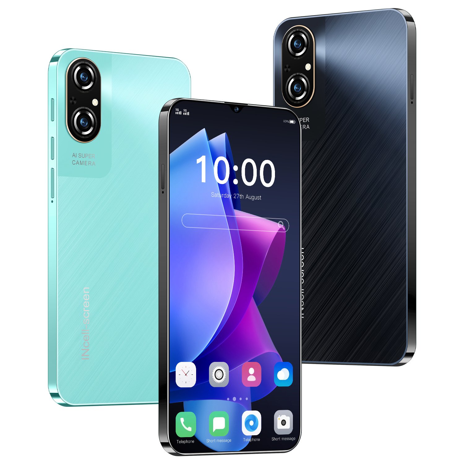 2024 New C67 phone 16GB+1TB 6.8-inch full screen 3g 4G 5g smartphone Android 14 10 Ultra-thin full fit all-in-one S23